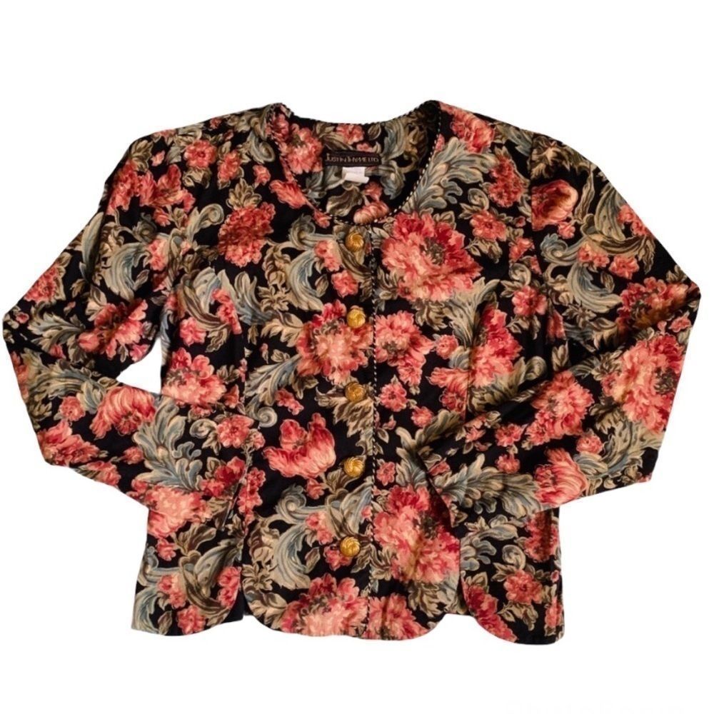 Flower Print Blazer 